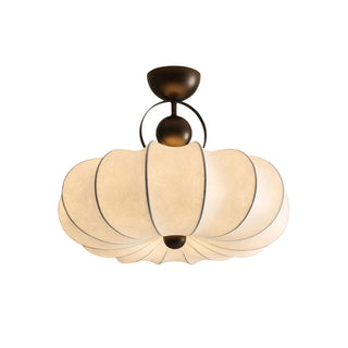 Yunshui Pétale Tissu Bronze Suspension Lumière