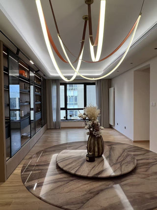 Odin Parabola Lustre Décoratif en Cuir Et Silicone