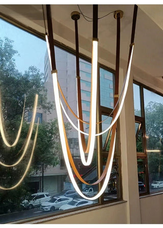 Odin Parabola Lustre Décoratif en Cuir Et Silicone