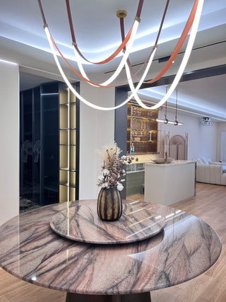 Odin Parabola Lustre Décoratif en Cuir Et Silicone