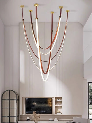 Odin Parabola Lustre Décoratif en Cuir Et Silicone