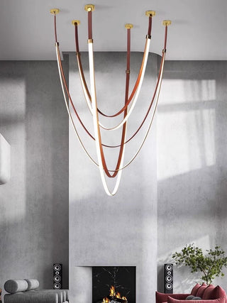 Odin Parabola Lustre Décoratif en Cuir Et Silicone