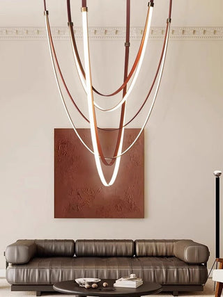 Odin Parabola Lustre Décoratif en Cuir Et Silicone