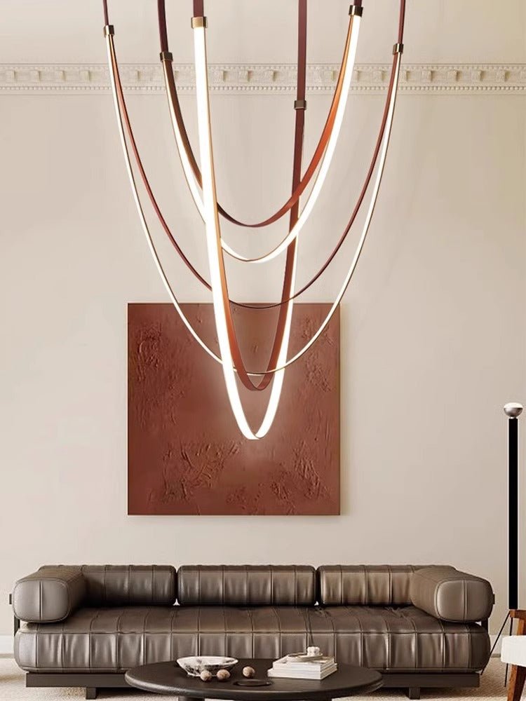 Odin Parabola Lustre Décoratif en Cuir Et Silicone