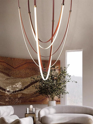 Odin Parabola Lustre Décoratif en Cuir Et Silicone