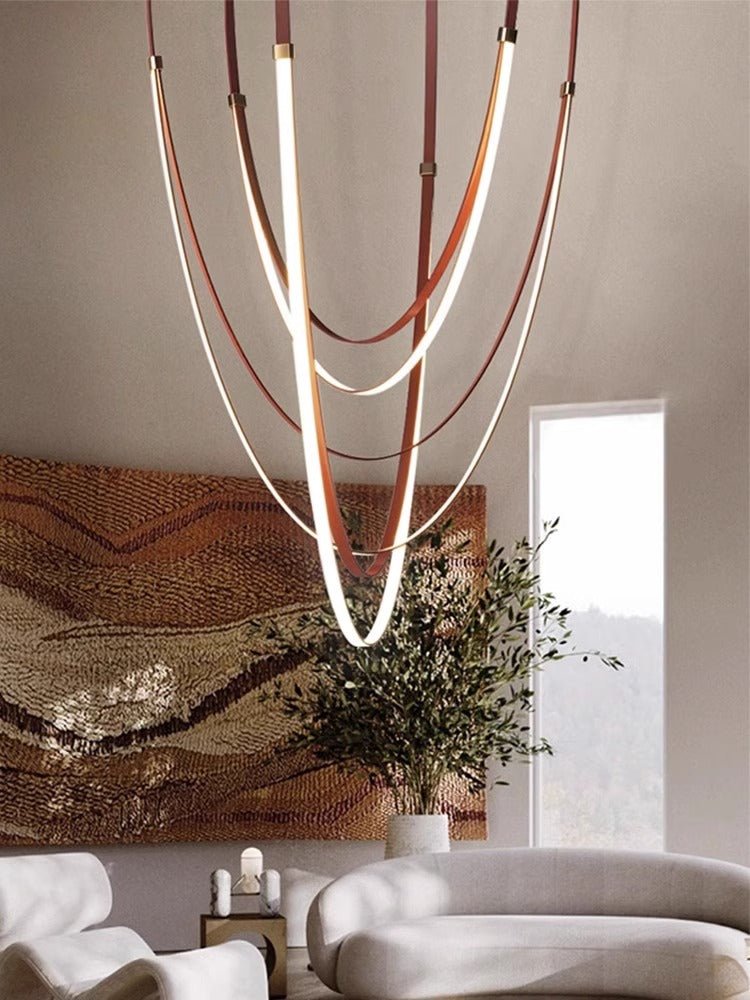 Odin Parabola Lustre Décoratif en Cuir Et Silicone