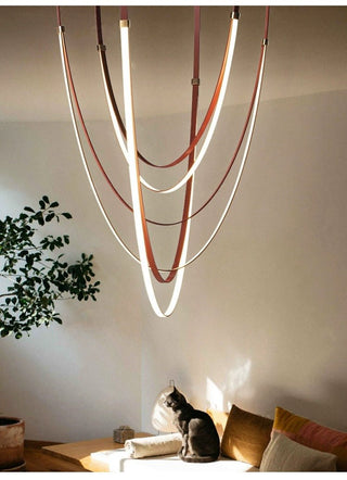 Odin Parabola Lustre Décoratif en Cuir Et Silicone