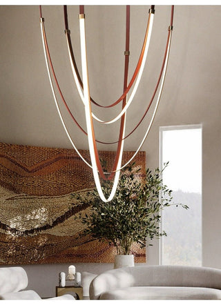 Odin Parabola Lustre Décoratif en Cuir Et Silicone