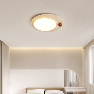 Orbia Lumière de Plafond Circulaire en Travertin