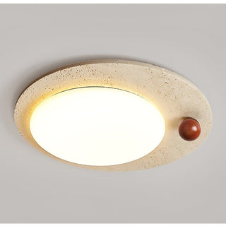 Orbia Lumière de Plafond Circulaire en Travertin