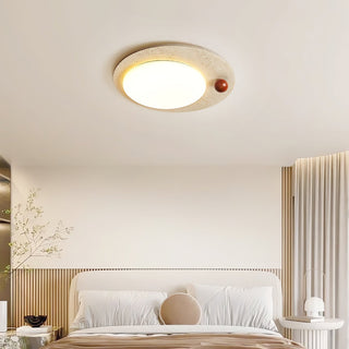 Orbia Lumière de Plafond Circulaire en Travertin