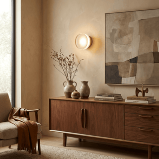 Luno Ribbed Glass Wall Light-Neutral Decor