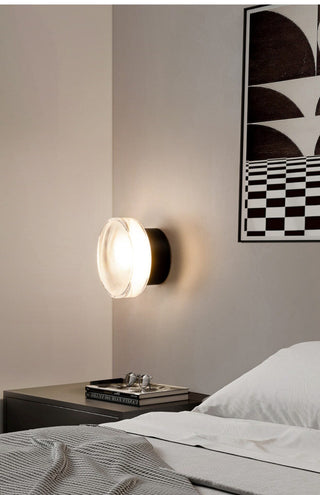 Luno Ribbed Glass Wall Light-Neutral Decor