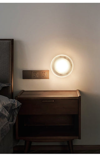 Luno Ribbed Glass Wall Light-Neutral Decor