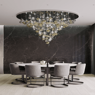 Elmarel Lustre Cristal Flottant Escalier
