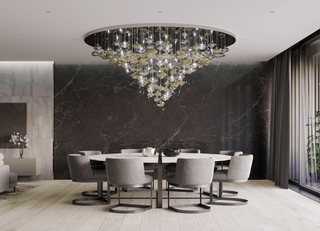 Elmarel Lustre Cristal Flottant Escalier
