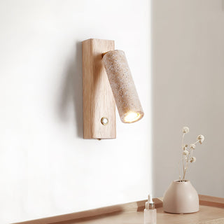 Ornoria Applique Murale Cylindrique en Travertin