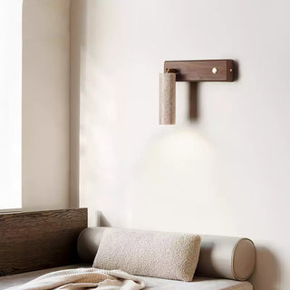 Ornoria Applique Murale Cylindrique en Travertin