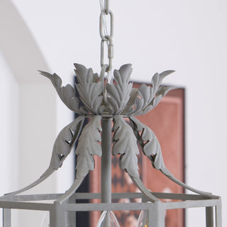 Lustra Lustre Rétro Cage Grise Bougie