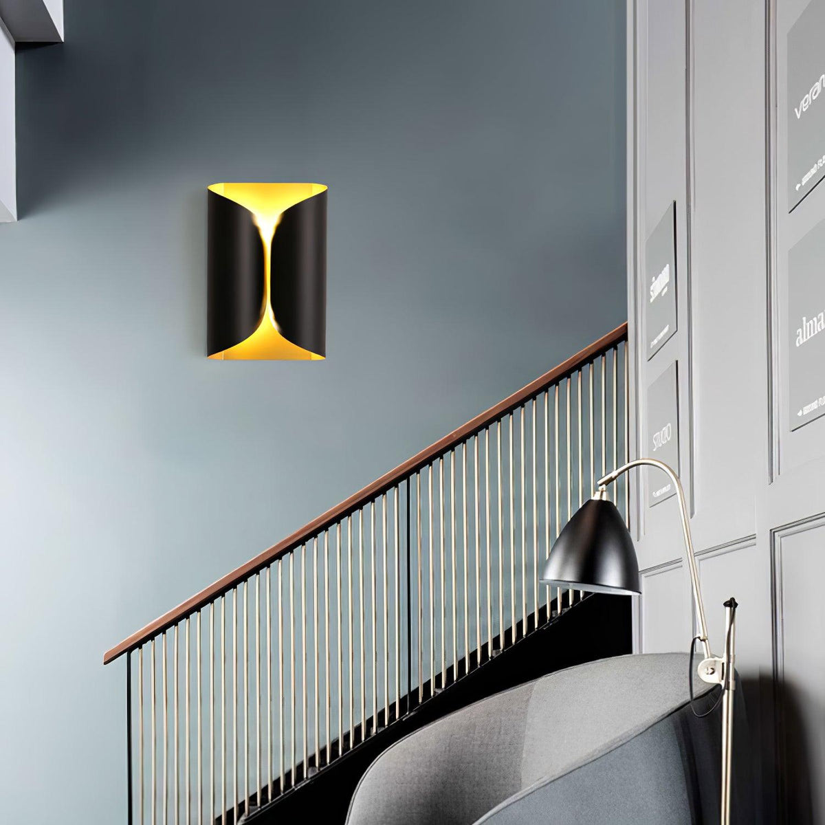 Noirra Applique Murale Élégante en Aluminium