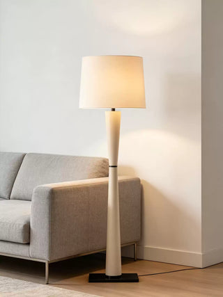 Luxe Leather Floor Lamp-Neutral Decor