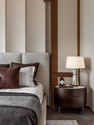 Luxe Leather Table Lamp-Neutral Decor