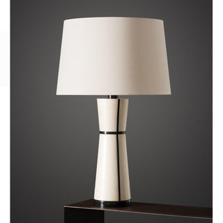 Luxe Leather Table Lamp-Neutral Decor