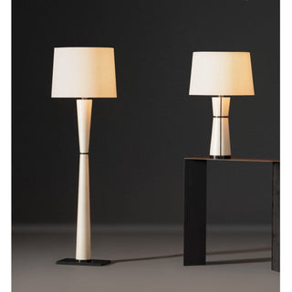 Luxe Leather Table Lamp-Neutral Decor