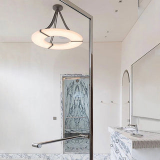 Elirionis Lustre Métal Albâtre Minimaliste Moderne