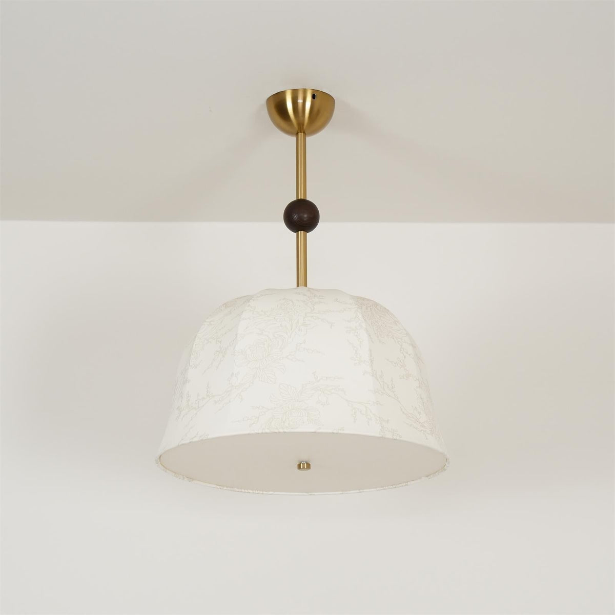Ceiling Light in Fabric, Metal and Wood for Warm Interiors Elegant-Neutral Decor