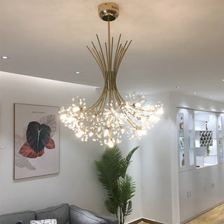 Arisha Lustre Fleur Luxe Métal/Acrylique, Salon/Salle A Mange