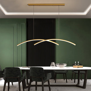 Arisha Luminaires Suspension Lineaire Minimaliste En Aluminium Pour La Cuisine Ou Salon