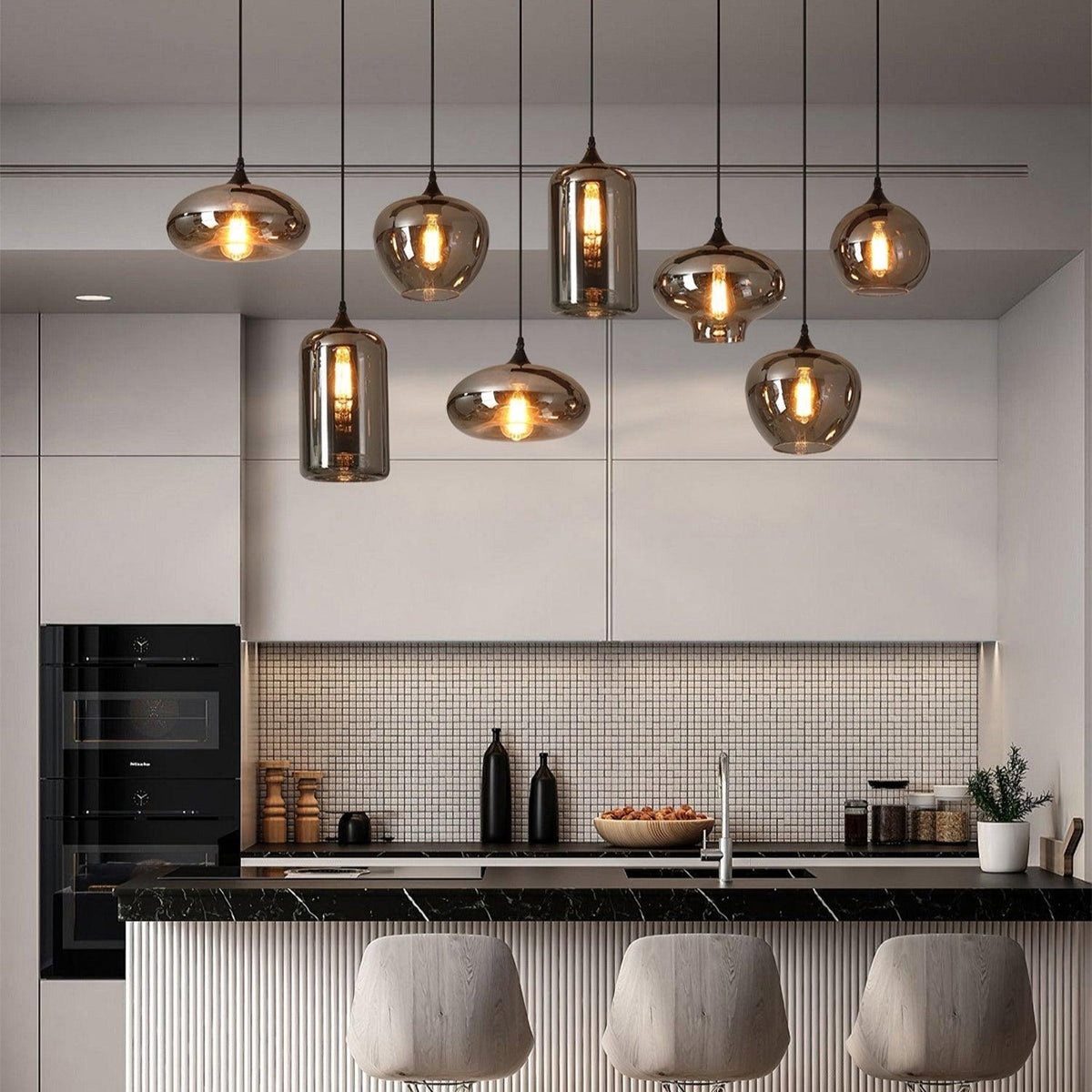 Mirelia Suspension Industrielle en Verre