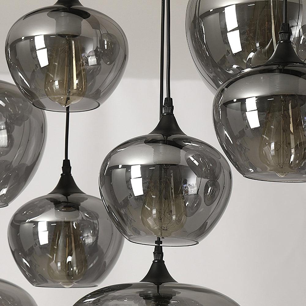 Tevely Suspension Industrielle Chic en Verre