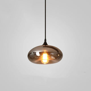 June Suspension Luminaire Industriel Verre Gris Fumé