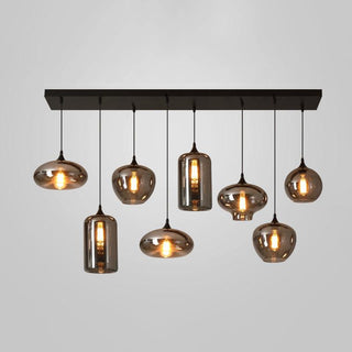 Tevely Suspension Industrielle Chic en Verre