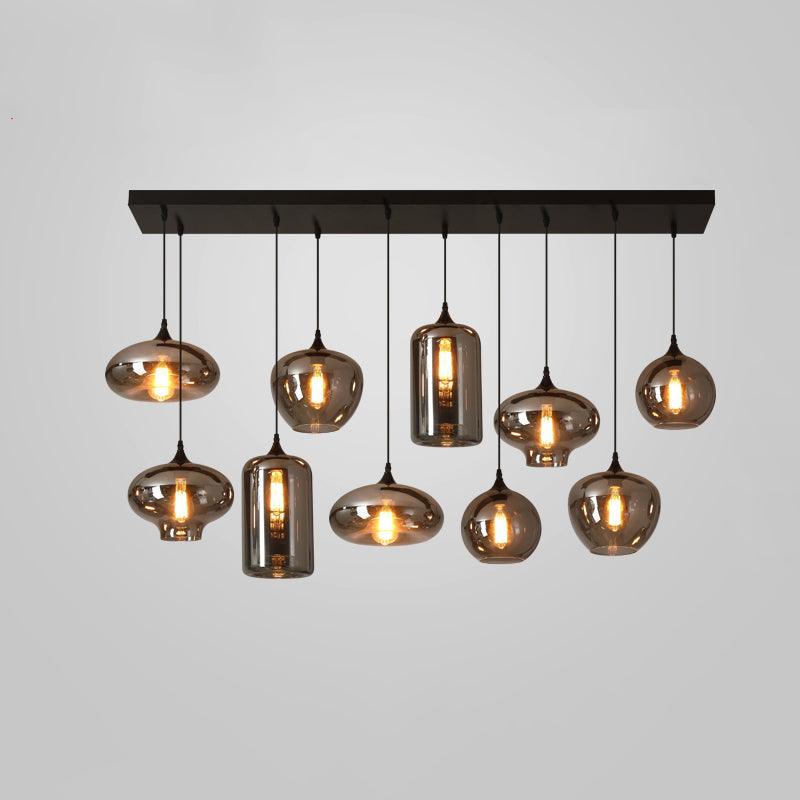 Tevely Suspension Industrielle Chic en Verre