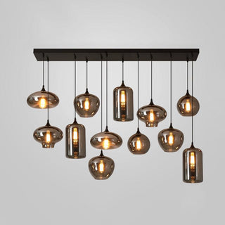 Tevely Suspension Industrielle Chic en Verre