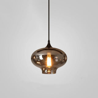 June Suspension Luminaire Industriel Verre Gris Fumé