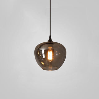 June Suspension Luminaire Industriel Verre Gris Fumé