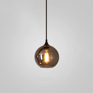 June Suspension Luminaire Industriel Verre Gris Fumé