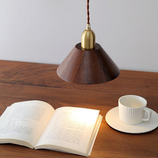 Lustra Suspension Lampe Noyer Laiton Moderne pour Salon