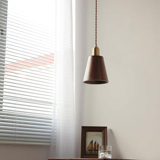 Lustra Suspension Lampe Noyer Laiton Moderne pour Salon
