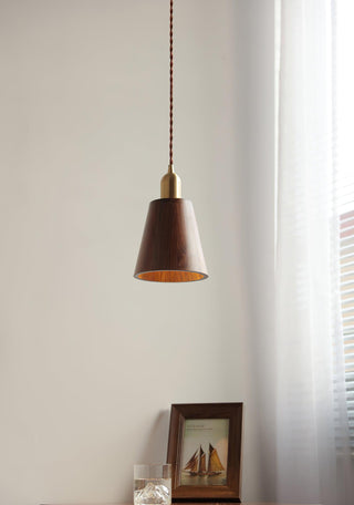 Lustra Suspension Lampe Noyer Laiton Moderne pour Salon
