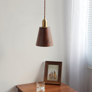 Lustra Suspension Lampe Noyer Laiton Moderne pour Salon