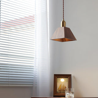 Lustra Suspension Lampe Noyer Laiton Moderne pour Salon