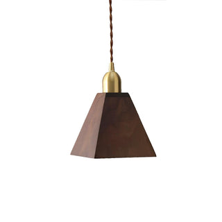 Lustra Suspension Lampe Noyer Laiton Moderne pour Salon