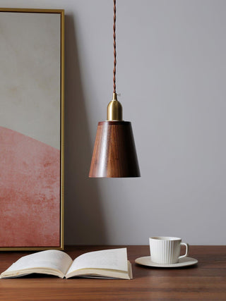Lustra Suspension Lampe Noyer Laiton Moderne pour Salon