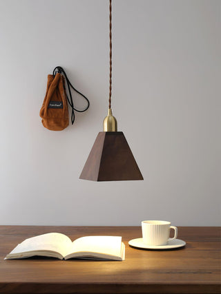 Lustra Suspension Lampe Noyer Laiton Moderne pour Salon