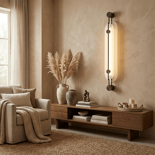 Lyra Alabaster Wall Sconce-Neutral Decor